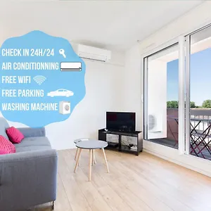 Cosy Confort - Climatisation, Balcon, Wifi - Proche Airbus, Purpan, Aéroport, Stade Ernest Wallon Appartement Toulouse